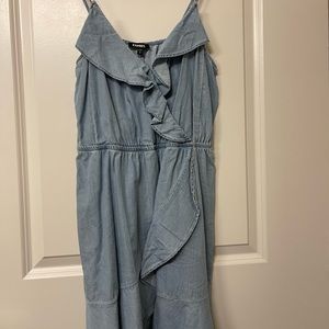 Express light blue strap dress